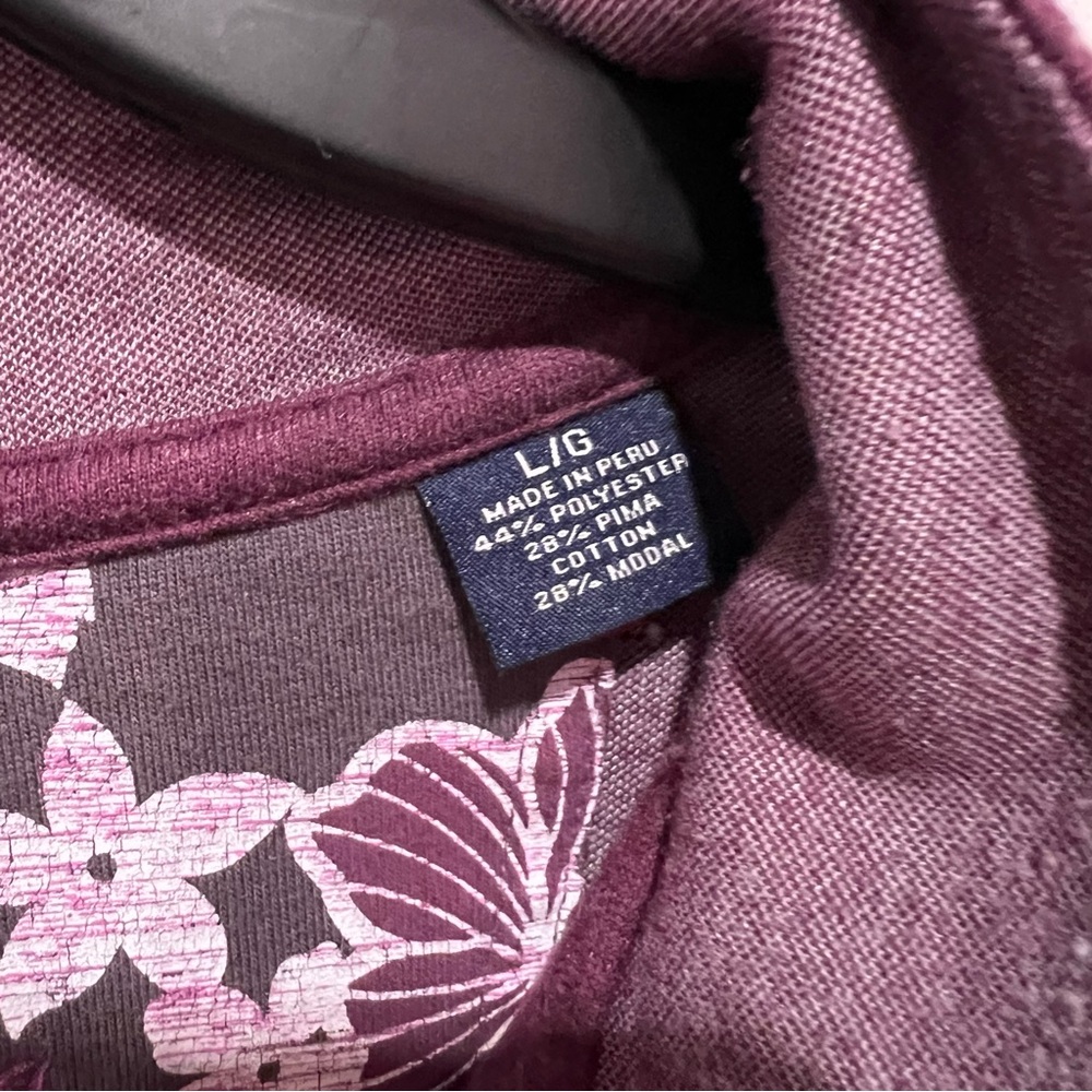 Tommy Bahama Men's Burgundy Zip-Up Sweater - Picture 3 of 5